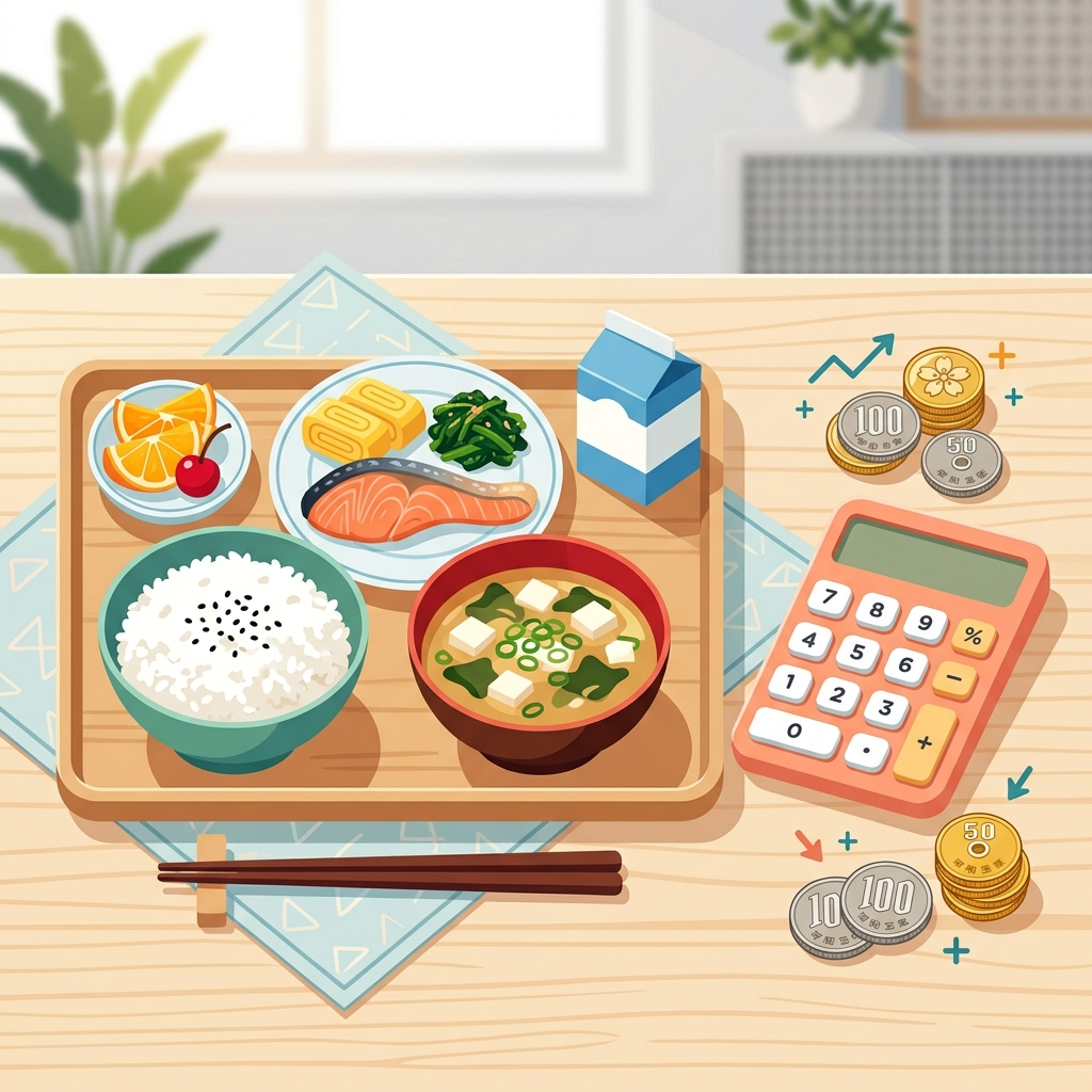 公立小学校の給食費支援スタートにより軽減される家計のイメージ