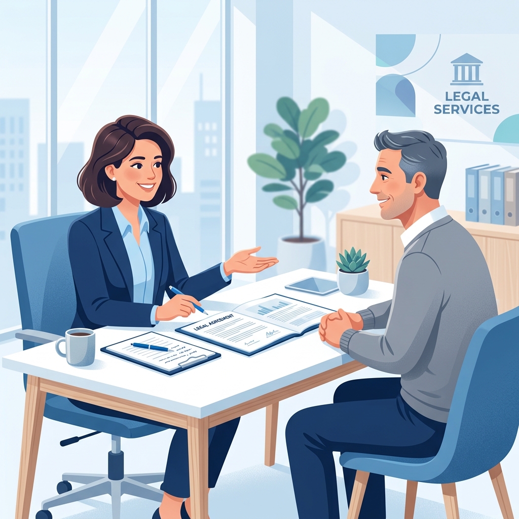 離婚・共同親権について弁護士に無料相談しているイメージ