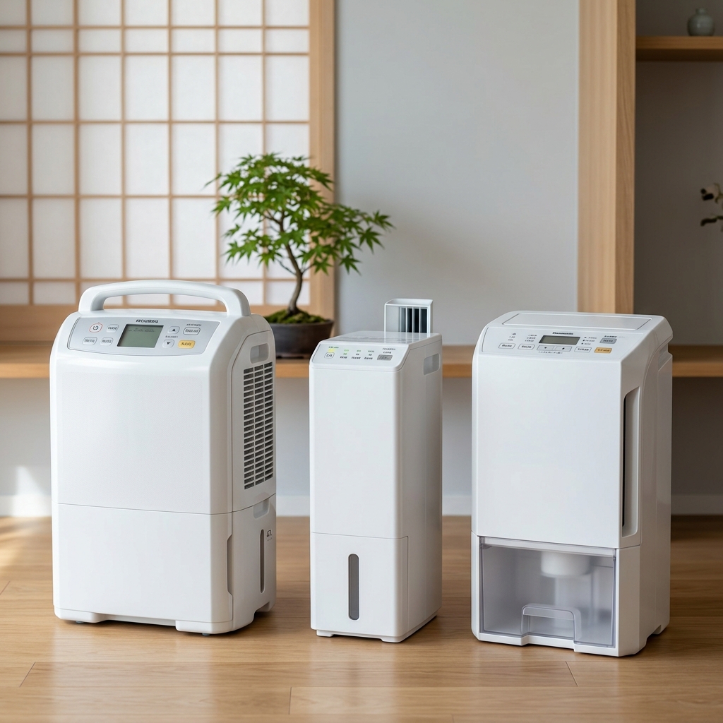 コンプレッサー式・デシカント式・ハイブリッド式の除湿機3種類比較